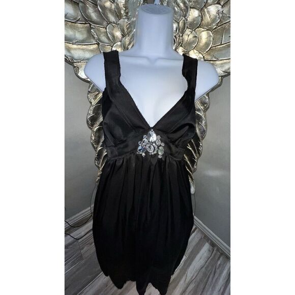 Lanvin Paris Ete Black Cocktail Party Dress Size 38 US 8 Alber Elbaz jewel - Picture 2 of 16